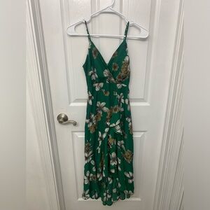 High low emerald dress